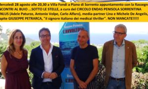 Lo scrittore Giuseppe Petrarca prossimo ospite del Cineform Endas a Villa Fondi